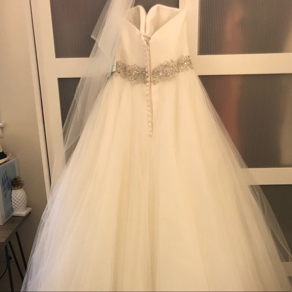 Marilee Beaded Waistband on Tulle Wedding Dress - Picture 6 of 6